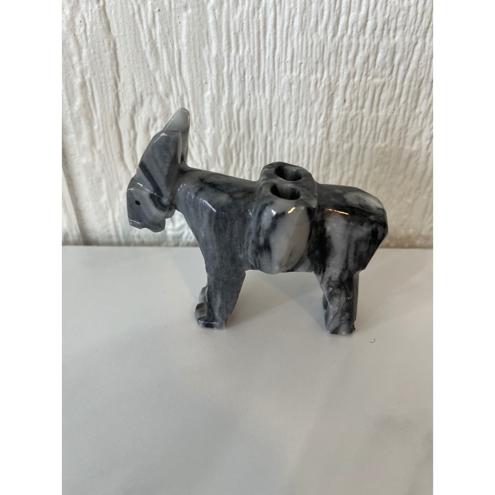 Marble Donkey Figurine Statue‎ Carved Animal Decor